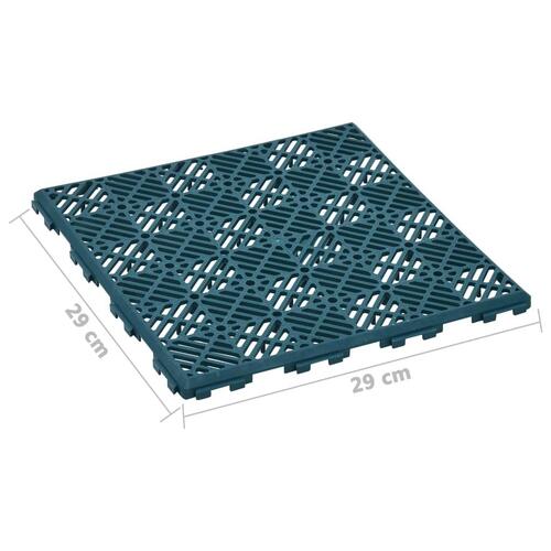 Havefliser 24 stk. 29x29 cm plastik grøn
