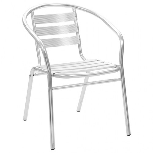 Stabelbare havestole 4 stk. aluminium