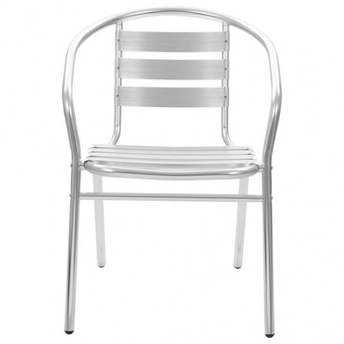 Stabelbare havestole 4 stk. aluminium