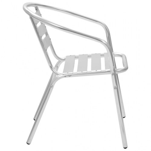 Stabelbare havestole 4 stk. aluminium