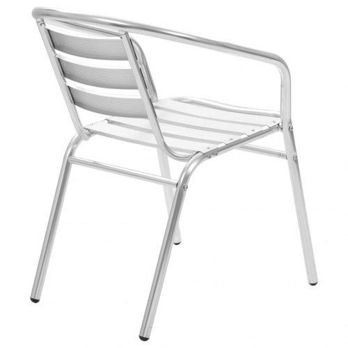 Stabelbare havestole 4 stk. aluminium