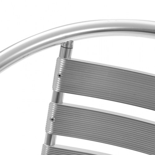Stabelbare havestole 4 stk. aluminium