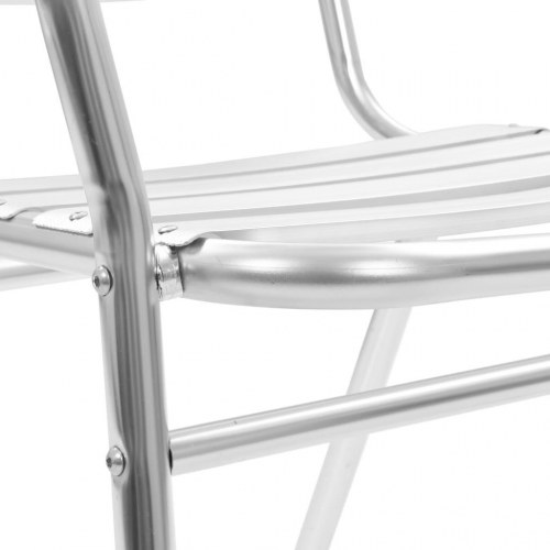 Stabelbare havestole 4 stk. aluminium