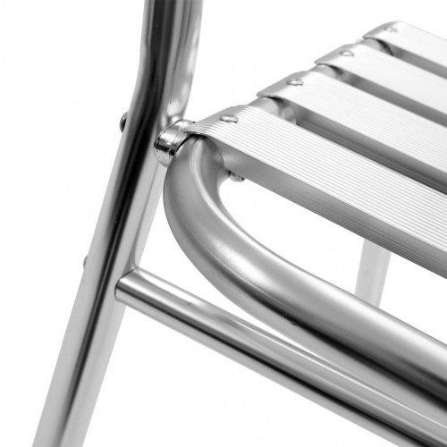 Stabelbare havestole 4 stk. aluminium