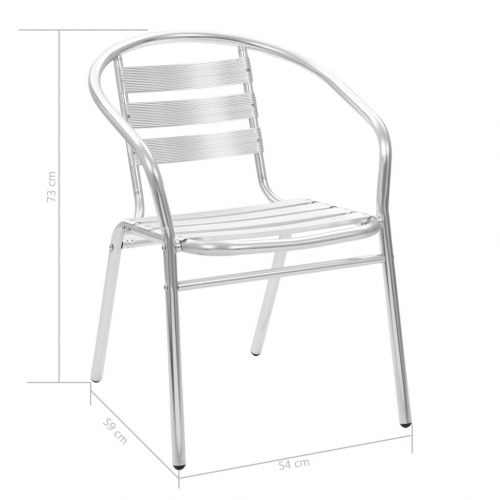 Stabelbare havestole 4 stk. aluminium