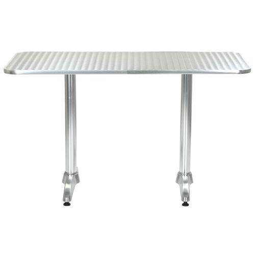 Havebord 120 x 60 x 70 cm aluminium sølvfarvet