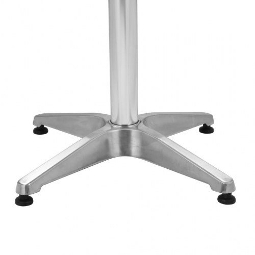 Foldbart havebord 60 x (70-110) cm aluminium sølvfarvet