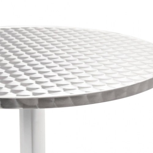 Foldbart havebord 60 x (70-110) cm aluminium sølvfarvet