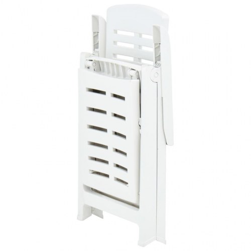 Foldbar liggestol plastik hvid