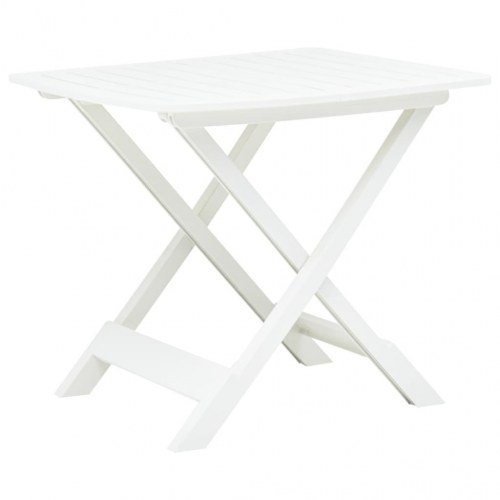 Foldbart havebord 79 x 72 x 70 cm plastik hvid