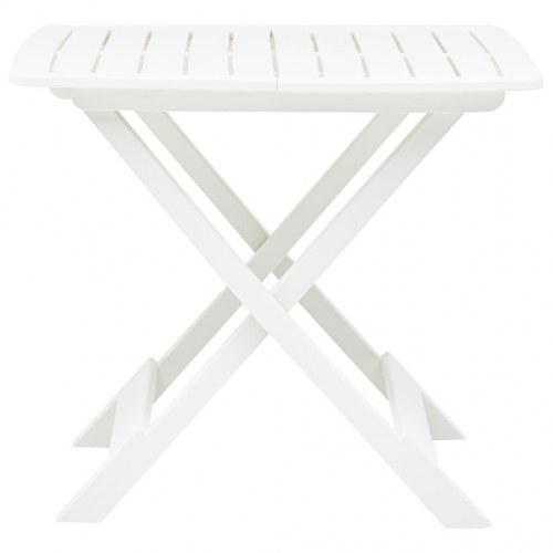 Foldbart havebord 79 x 72 x 70 cm plastik hvid