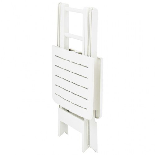 Foldbart havebord 79 x 72 x 70 cm plastik hvid