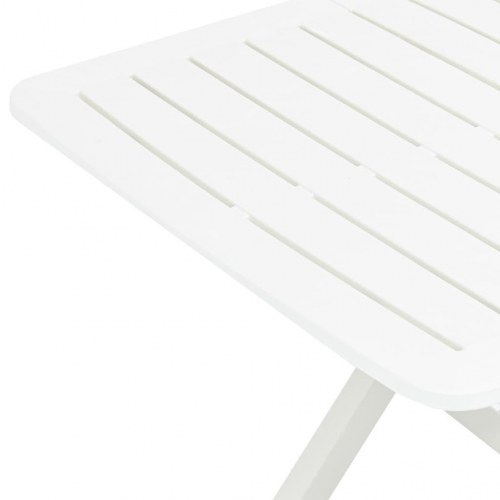 Foldbart havebord 79 x 72 x 70 cm plastik hvid