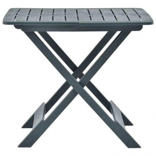 Foldbart havebord 79 x 72 x 70 cm plastik grøn