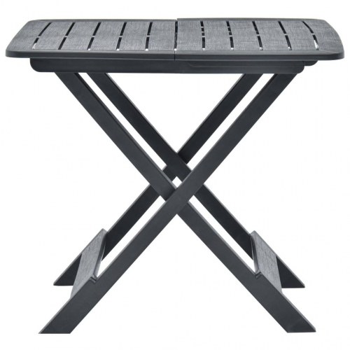 Foldbart havebord 79 x 72 x 70 cm plastik antracitgrå