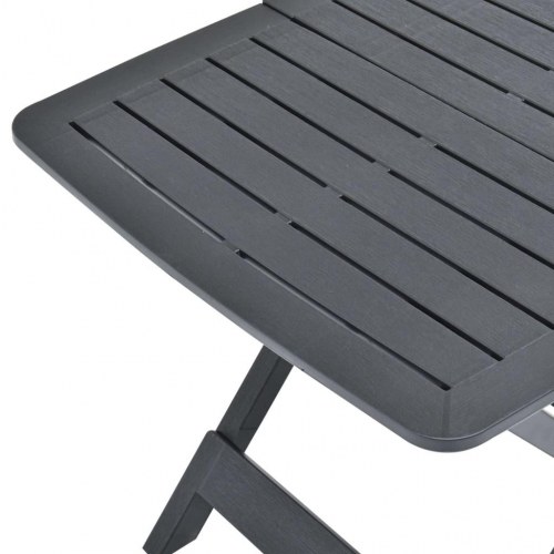 Foldbart havebord 79 x 72 x 70 cm plastik antracitgrå