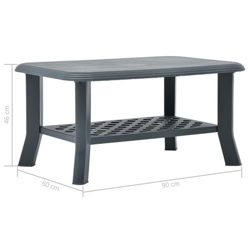 Sofabord 90 x 60 x 46 cm plastik grøn