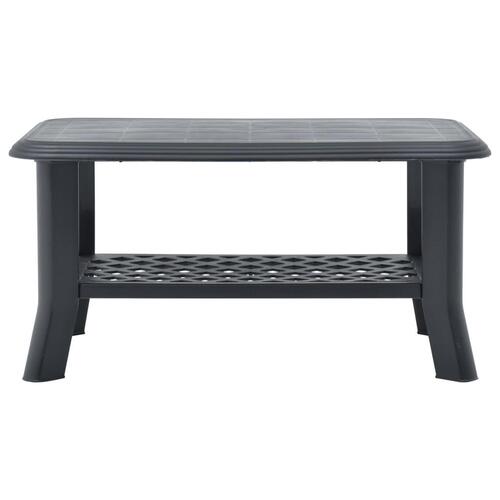 Sofabord 90x60x46 cm plastik antracitgrå