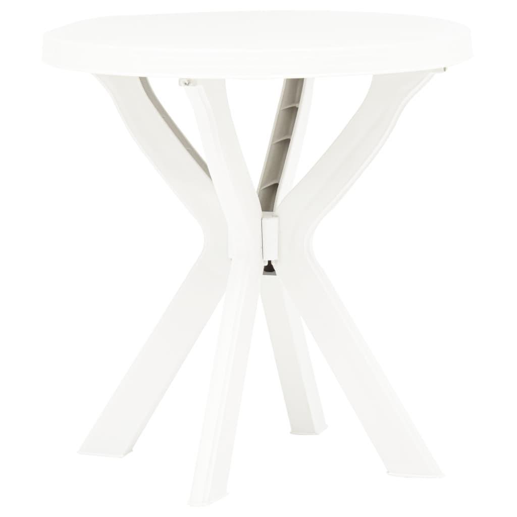 Bistrobord Ø70 cm plastik hvid