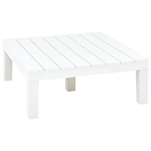 Havebord 78 x 78 x 31 cm plastik hvid