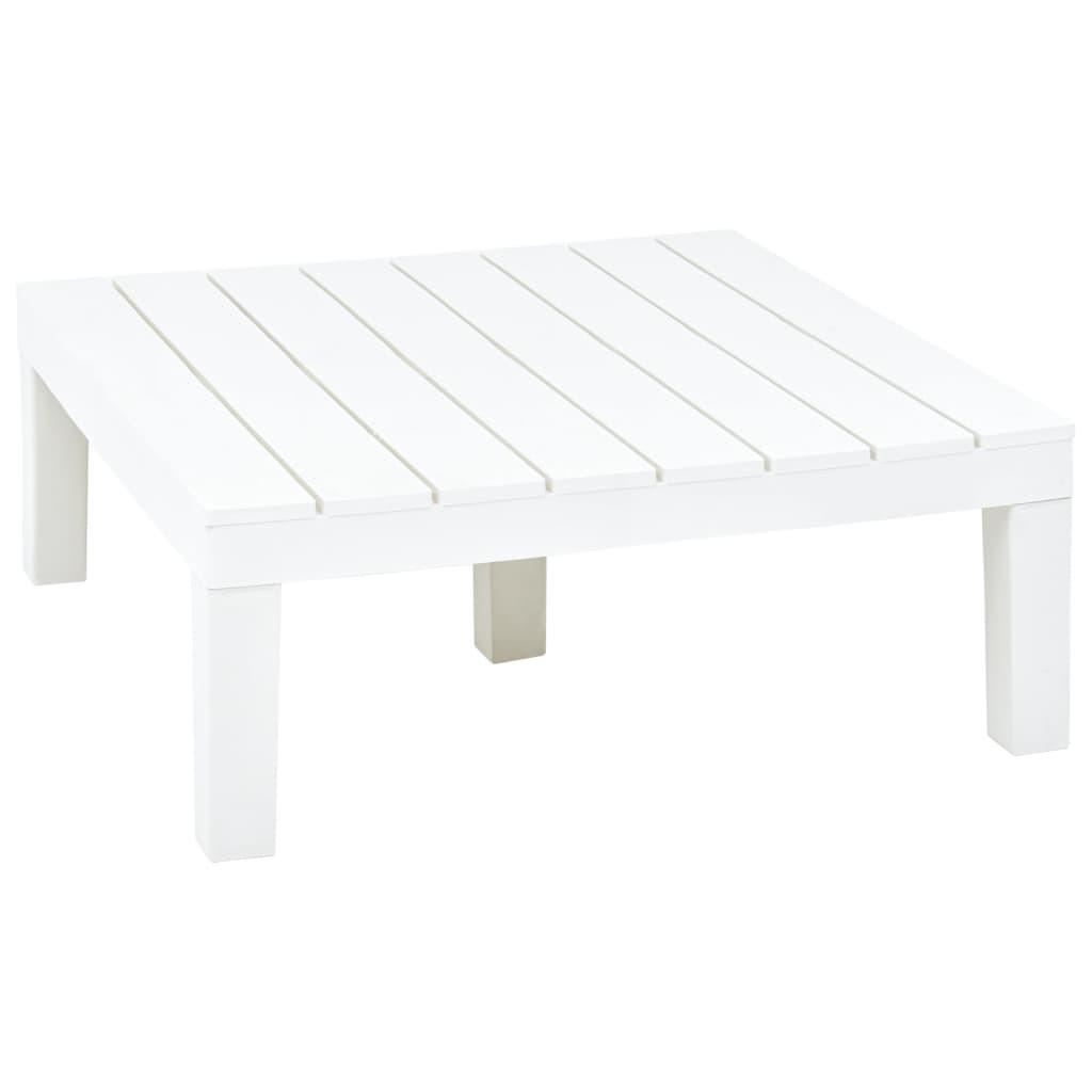 Havebord 78 x 78 x 31 cm plastik hvid