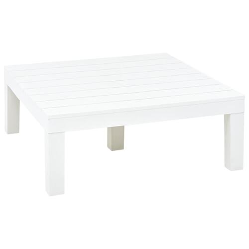 Havebord 78 x 78 x 31 cm plastik hvid