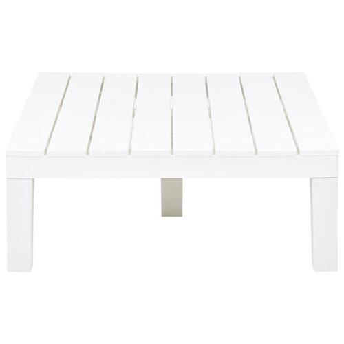 Havebord 78 x 78 x 31 cm plastik hvid