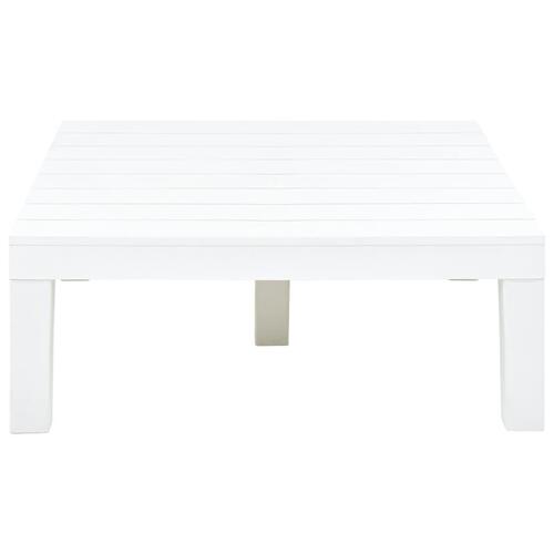 Havebord 78 x 78 x 31 cm plastik hvid
