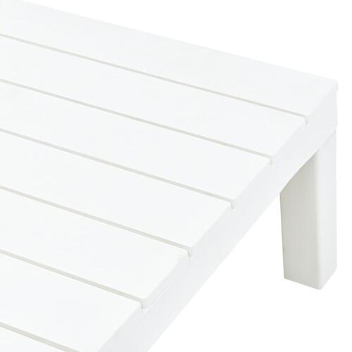 Havebord 78 x 78 x 31 cm plastik hvid