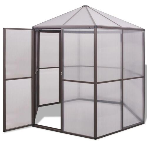 Drivhus 240x211x232 cm aluminium