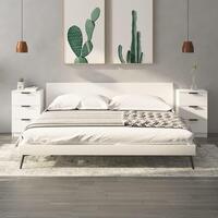 Sengeborde 2 stk. 40x36x65 cm hvid