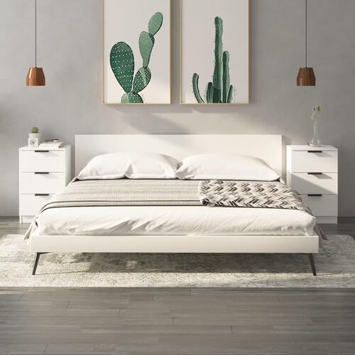 Sengeborde 2 stk. 40x36x65 cm hvid