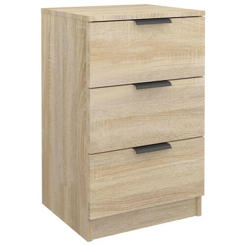 Sengeborde 2 stk. 40x36x65 cm sonoma-eg