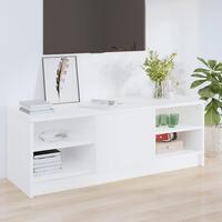 Tv-bord 102x35,5x36,5 cm konstrueret træ hvid