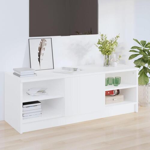 Tv-bord 102x35,5x36,5 cm konstrueret træ hvid