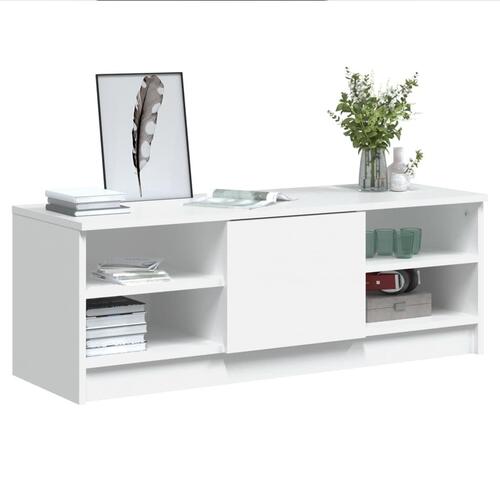 Tv-bord 102x35,5x36,5 cm konstrueret træ hvid
