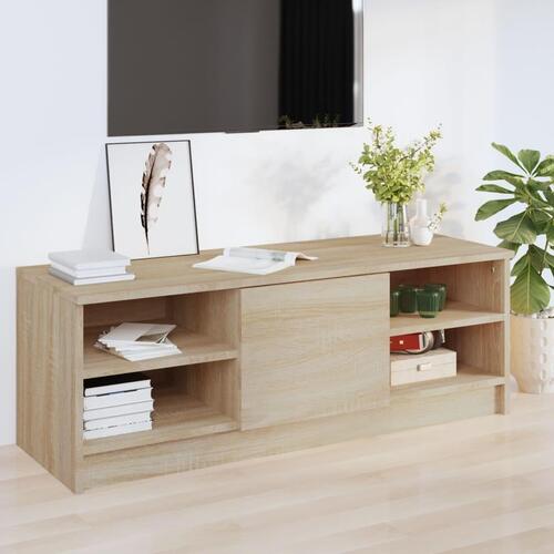 Tv-bord 102x35,5x36,5 cm konstrueret træ sonoma-eg
