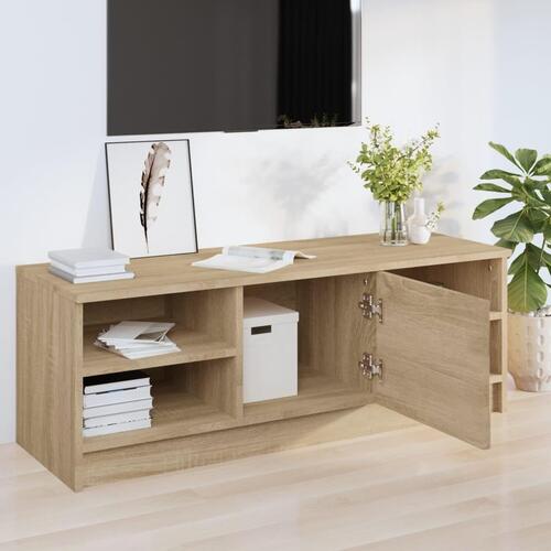 Tv-bord 102x35,5x36,5 cm konstrueret træ sonoma-eg