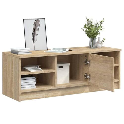 Tv-bord 102x35,5x36,5 cm konstrueret træ sonoma-eg