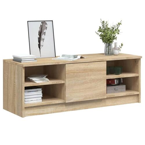 Tv-bord 102x35,5x36,5 cm konstrueret træ sonoma-eg