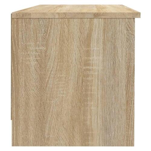Tv-bord 102x35,5x36,5 cm konstrueret træ sonoma-eg