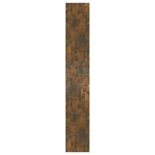 Bogreol m. 5 hylder 80x30x189 cm konstrueret træ røget egetræ