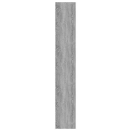 Bogreol m. 5 hylder 80x30x189 cm konstrueret træ grå sonoma