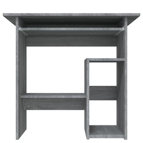 Skrivebord 80x45x74 cm konstrueret træ grå sonoma-eg