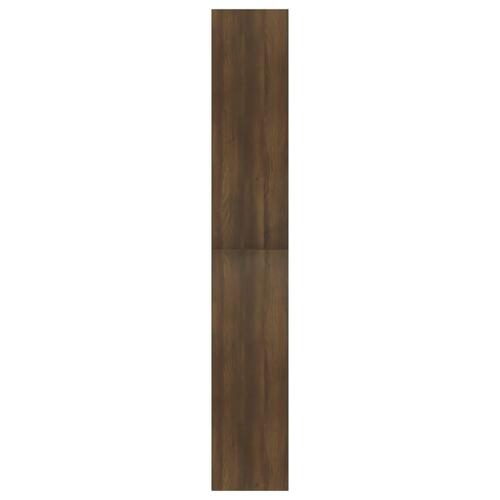 Bogreol m. 5 hylder 80x30x189 cm konstrueret træ brun egetræ