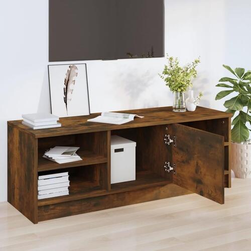Tv-bord 102x35,5x36,5 cm konstrueret træ røget egetræsfarve