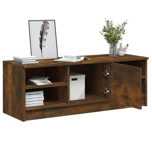 Tv-bord 102x35,5x36,5 cm konstrueret træ røget egetræsfarve
