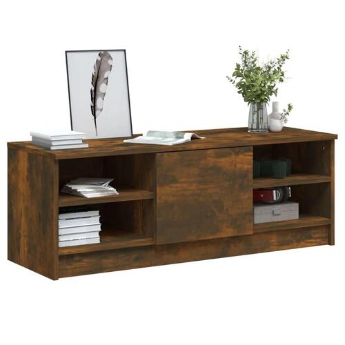 Tv-bord 102x35,5x36,5 cm konstrueret træ røget egetræsfarve