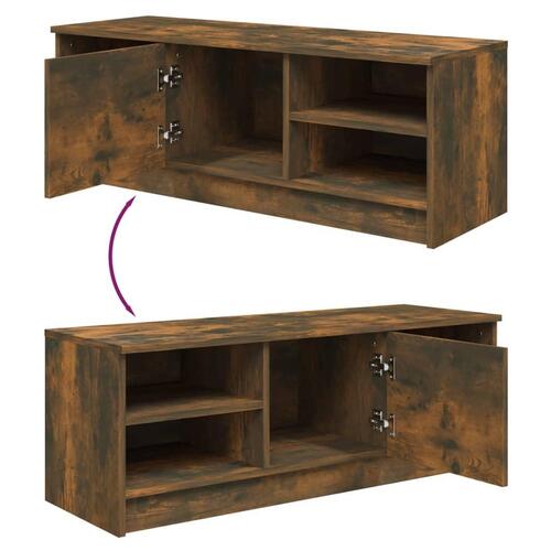 Tv-bord 102x35,5x36,5 cm konstrueret træ røget egetræsfarve
