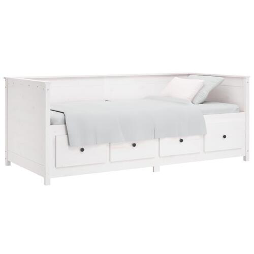 Daybed 90x200 cm massivt fyrretræ hvid